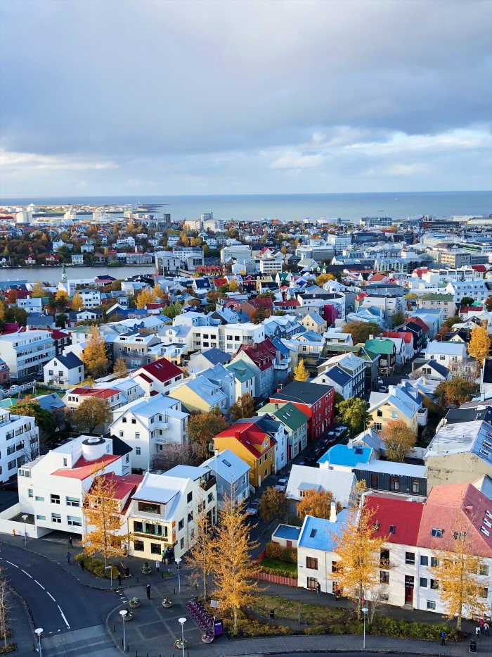 The colourful rooftops of Reykjavík