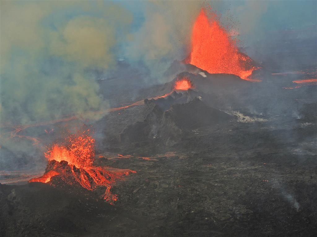 See the volcanic eruption in Iceland