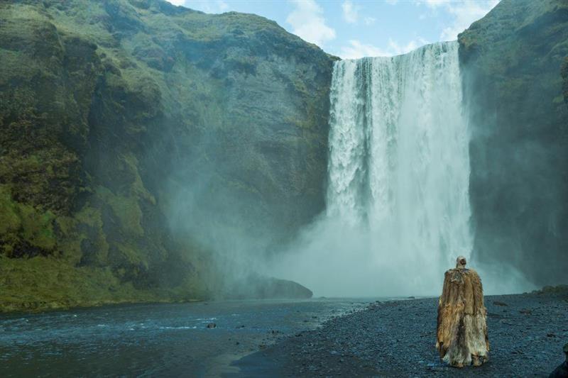 Skógafoss Waterfall Iceland - Filming location of the TV show Vikings