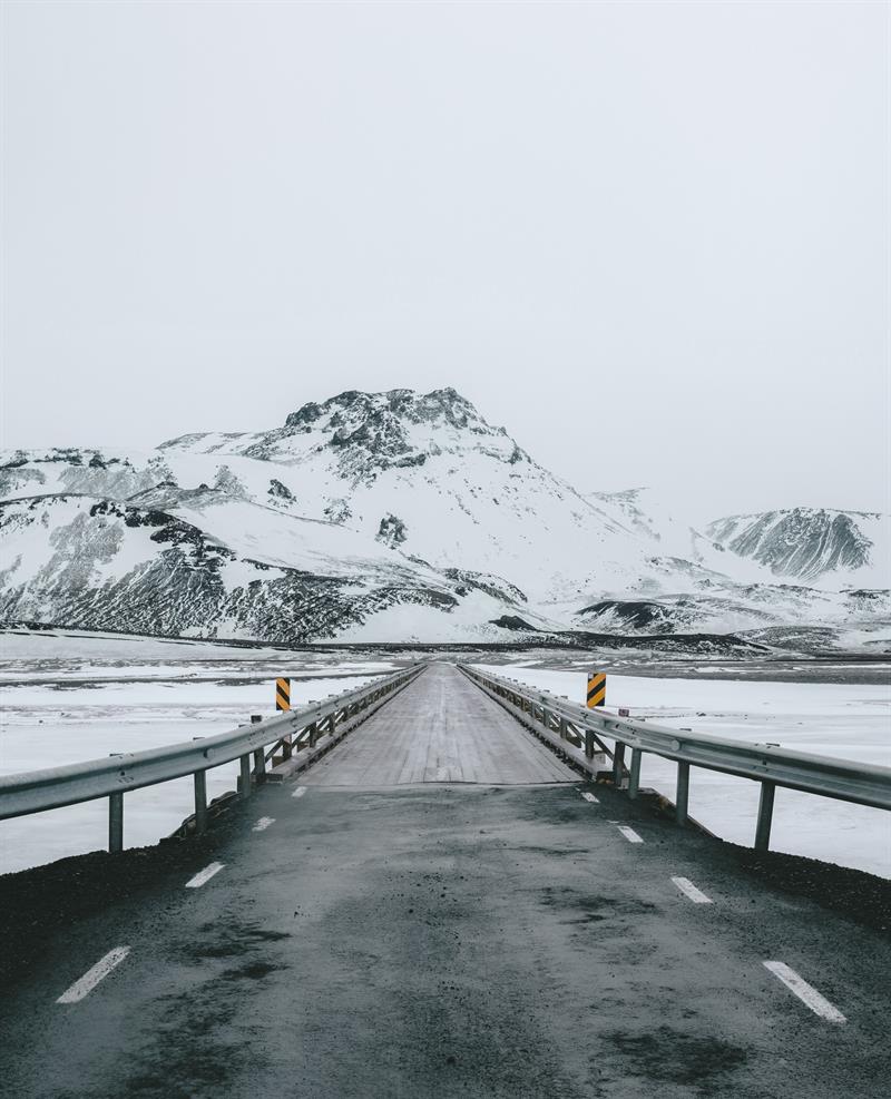 Winter landscape in Iceland